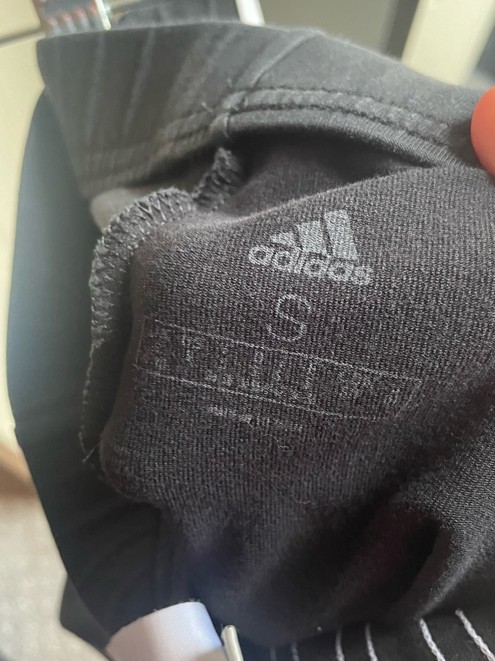 adidas Black Bike Shorts with White Side Stripes - Picture 3 of 3